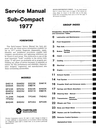 1977 Dodge Colt, Plymouth Arrow Factory Shop Repair Service Manual