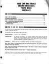 2000 Ford Car & Truck Factory Engine/Emissions Facts Book Summary