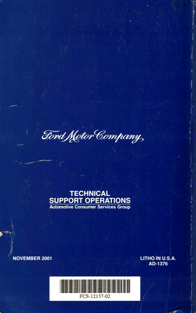2002 Ford Light Duty Truck Factory Specification Book--F-150 to FSD-550 Pickup, Ranger, Blackwood, E-Series, Escape, Excursion, Expedition/Navigator, Explorer/Explorer Sport/Explorer Sport Trac/Mountaineer, Villager, Windstar, Motorhome