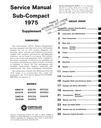 1975 Dodge Colt, Plymouth Cricket Factory Shop Repair Service Manual Supplement