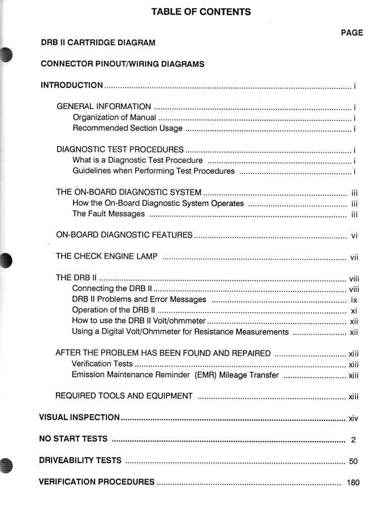 1990 Chrysler/Dodge/Plymouth 2.2L/2.5L Turbo E.F.I. Powertrain Diagnostic Procedures Factory Service Manual