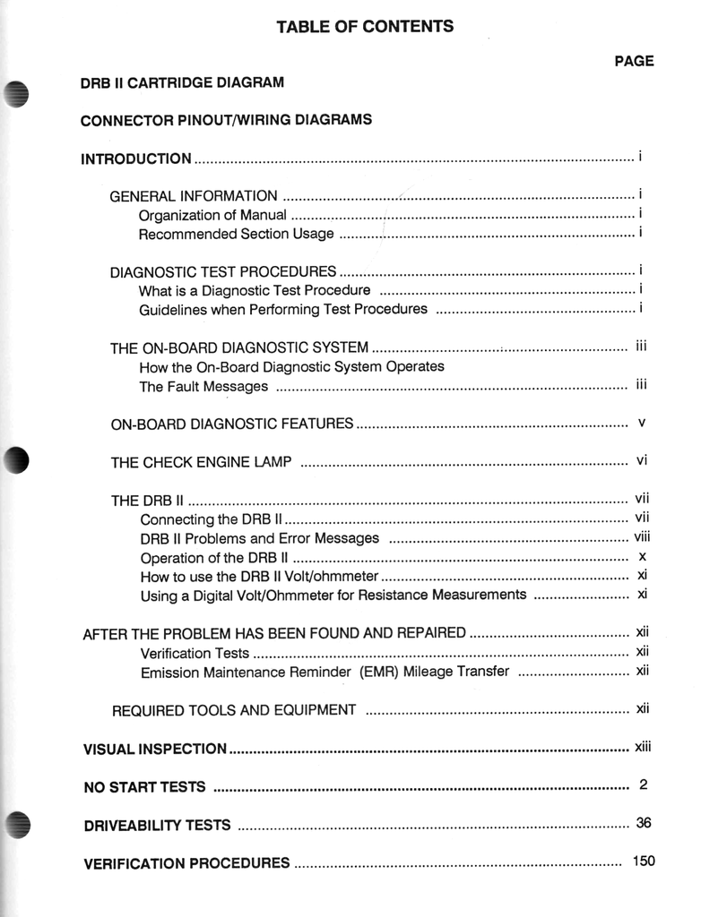 1990 Chrysler/Dodge/Plymouth 3.0L E.F.I. Powertrain Diagnostic Procedures Factory Service Manual