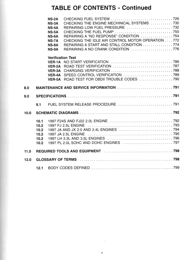 1997 Chrysler/Dodge/Eagle/Plymouth 2.0L/2.4L/2.5L/3.3L/3.5L SFI Passenger Car Powertrain Diagnostic Procedures Factory Service Manual