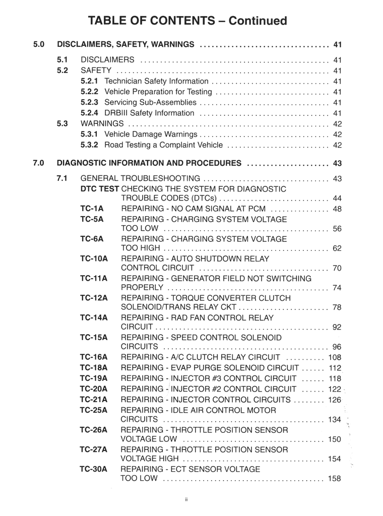 1998 Jeep 2.5L/4.0L/5.2L/5.9L Powertrain Diagnostic Procedures Factory Service Manual 