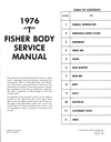 1976 Chevrolet Chevette T-Body Factory Fisher Body Service Manual