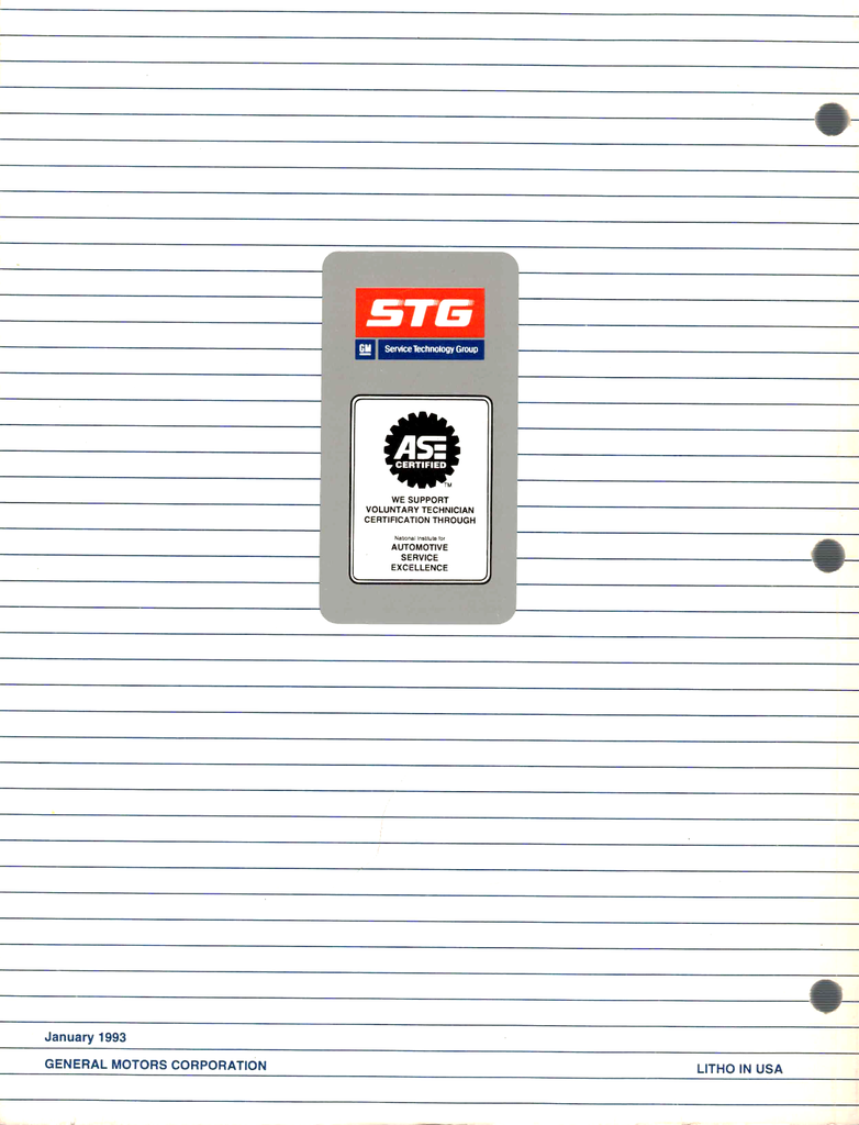 1993-1997 GM LT1 V8 350 Fuel & Emissions Factory Shop Service Manual