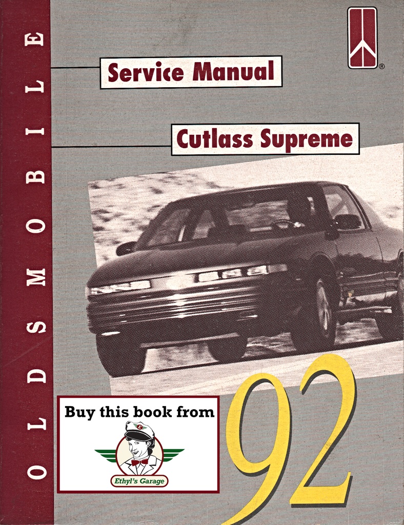 1992 Oldsmobile Cutlass Supreme OEM Shop Service Repair Manual