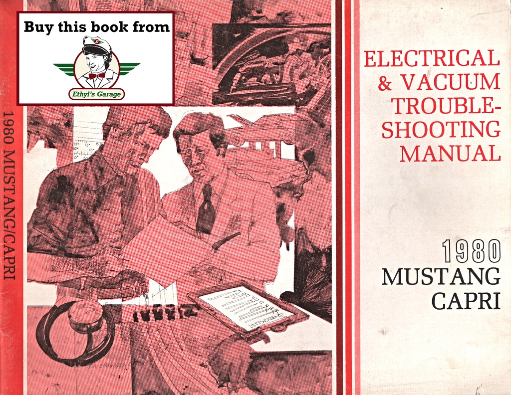 1980 Ford Mustang/Mercury Capri Electrical & Vacuum Troubleshooting Wiring Diagrams Shop Service Repair Manual EVTM