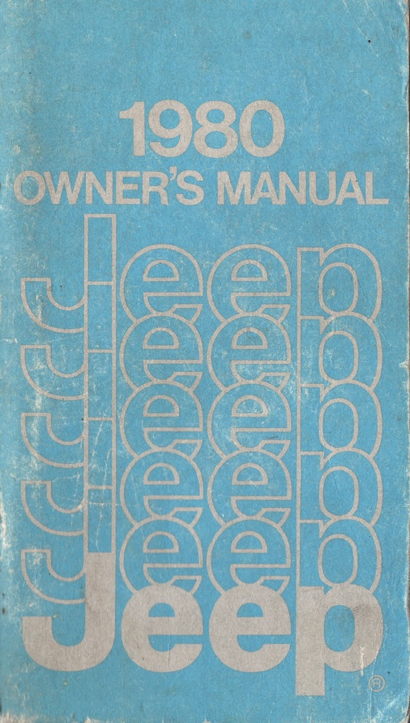 1980 Jeep Owner's Manual Excellent