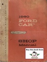 1960 Ford Fairlane, Galaxie, Sunliner, Ranch Wagon Factory OEM Shop Repair Service Manual