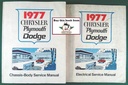 1977 Chrysler/Plymouth/Dodge Shop Repair Service Manual Set Charger SE/Volare/Fury/Crestwood/New Yorker+all cars