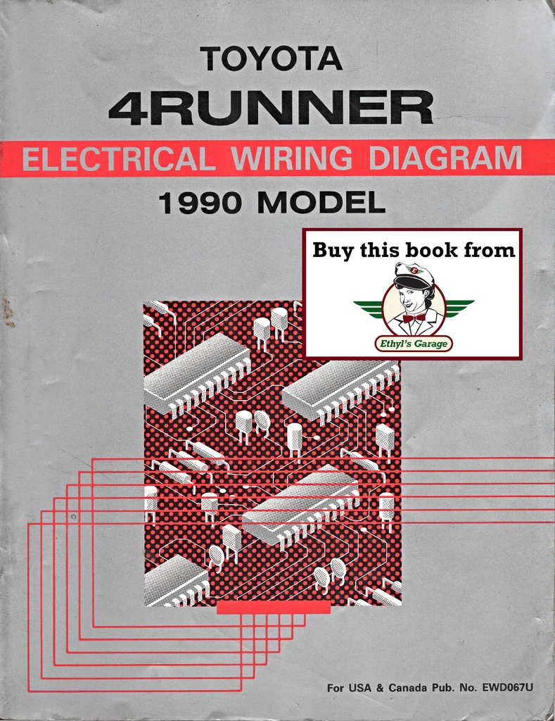 1990 Toyota 4Runner OEM Electrical Wiring Diagram Manual