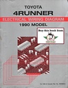 1990 Toyota 4Runner OEM Shop Service Repair Electrical Wiring Diagram Manual