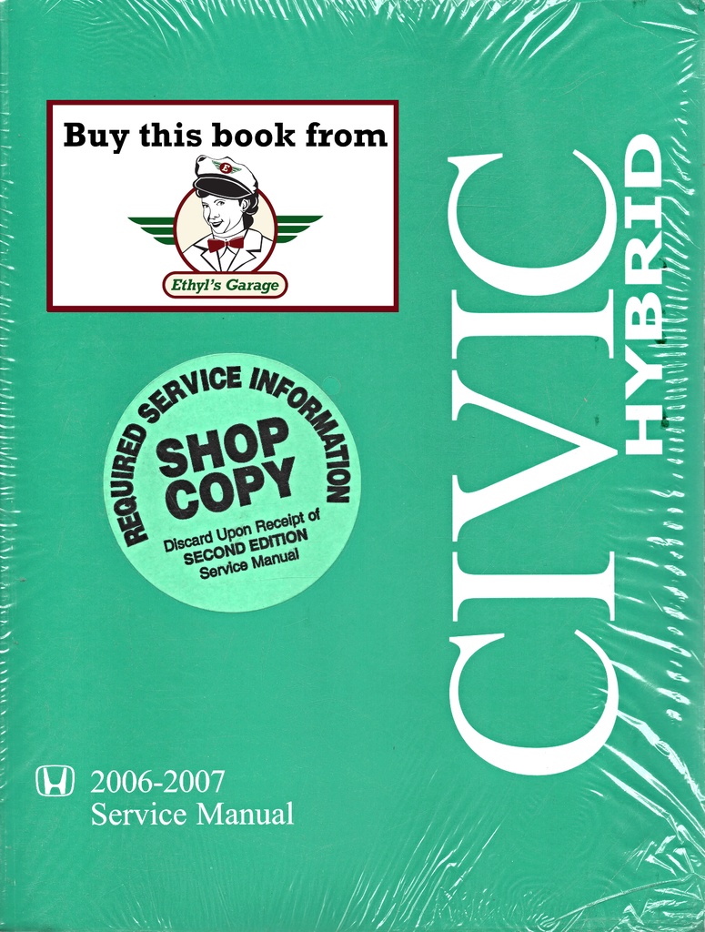 2006-2007 Honda Civic Hybrid Shop Service Repair Maintenance Manual