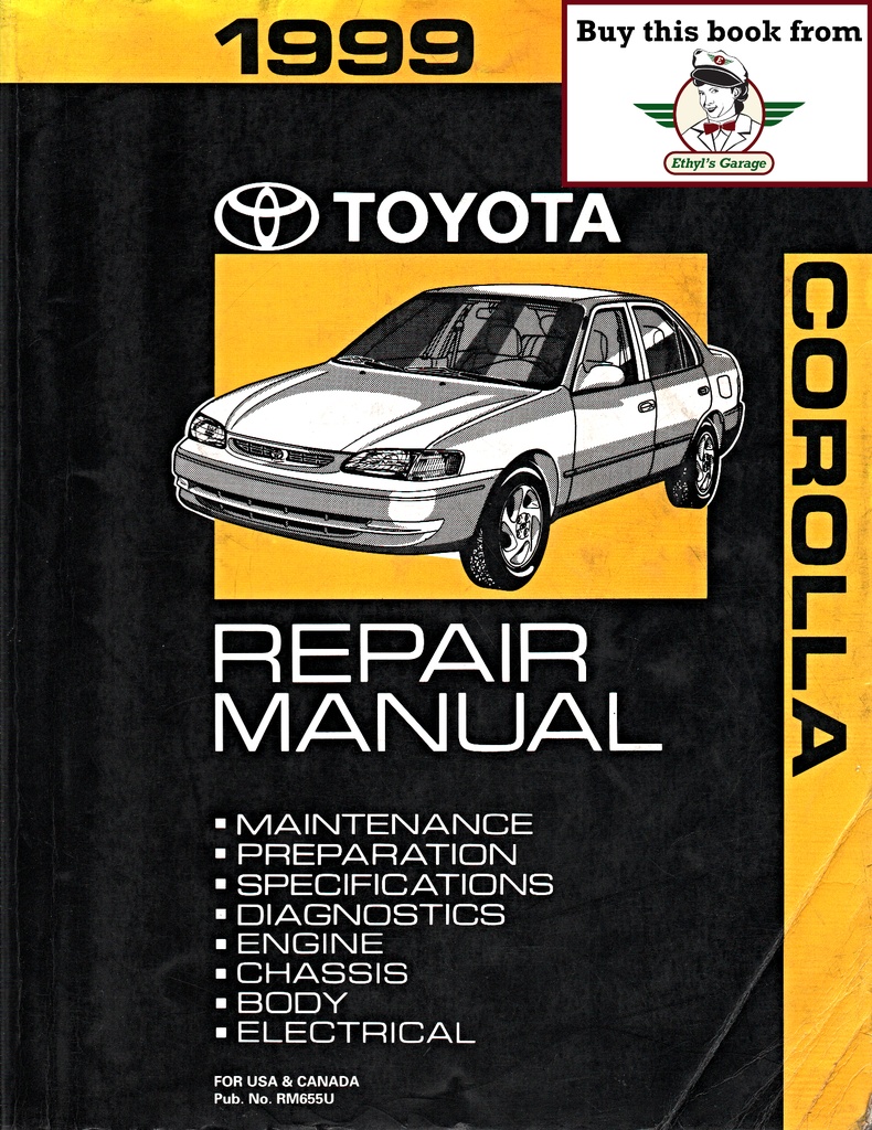 1999 Toyota Corolla ZZE110 OEM Shop Service Repair Manual