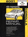 2001 Toyota Corolla ZZE110 OEM Shop Service Repair Manual