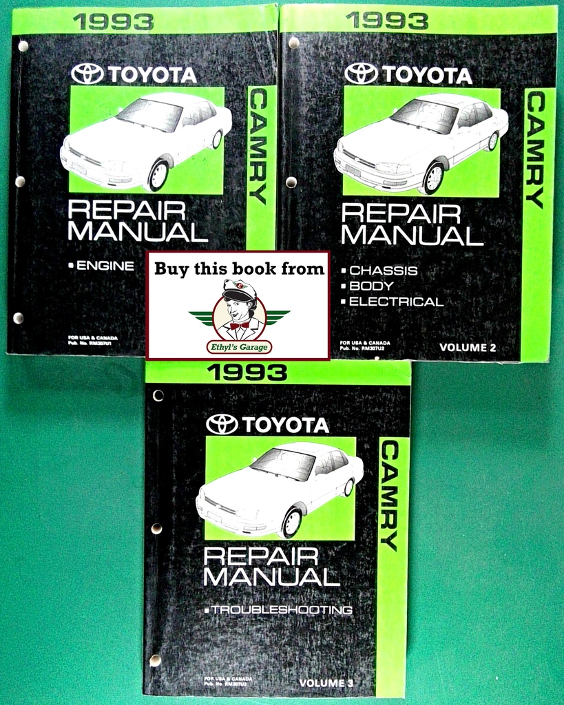 1993 Toyota Camry OEM Shop Service Repair Manual 3 Vol Set