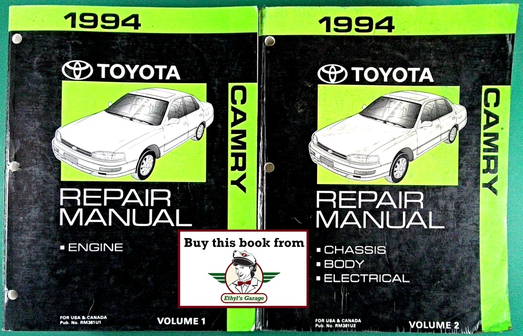 1994 Toyota Camry OEM Factory Shop Service Repair Manual 2 Vol Set