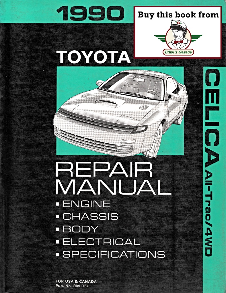 1990 Toyota Celica All-Trac/4WD OEM Shop Service Repair Manual