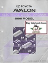 1996 Toyota Avalon OEM Shop Service Repair Electrical Wiring Diagram Manual