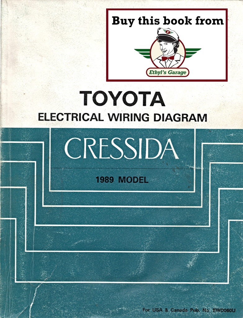1989 Toyota Cressida OEM Shop Service Repair Electrical Wiring Diagram Manual