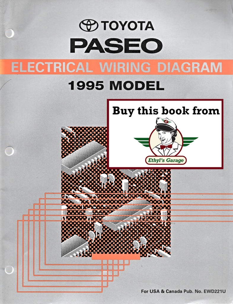 1995 Toyota Paseo OEM Shop Service Repair Electrical Wiring Diagram Manual