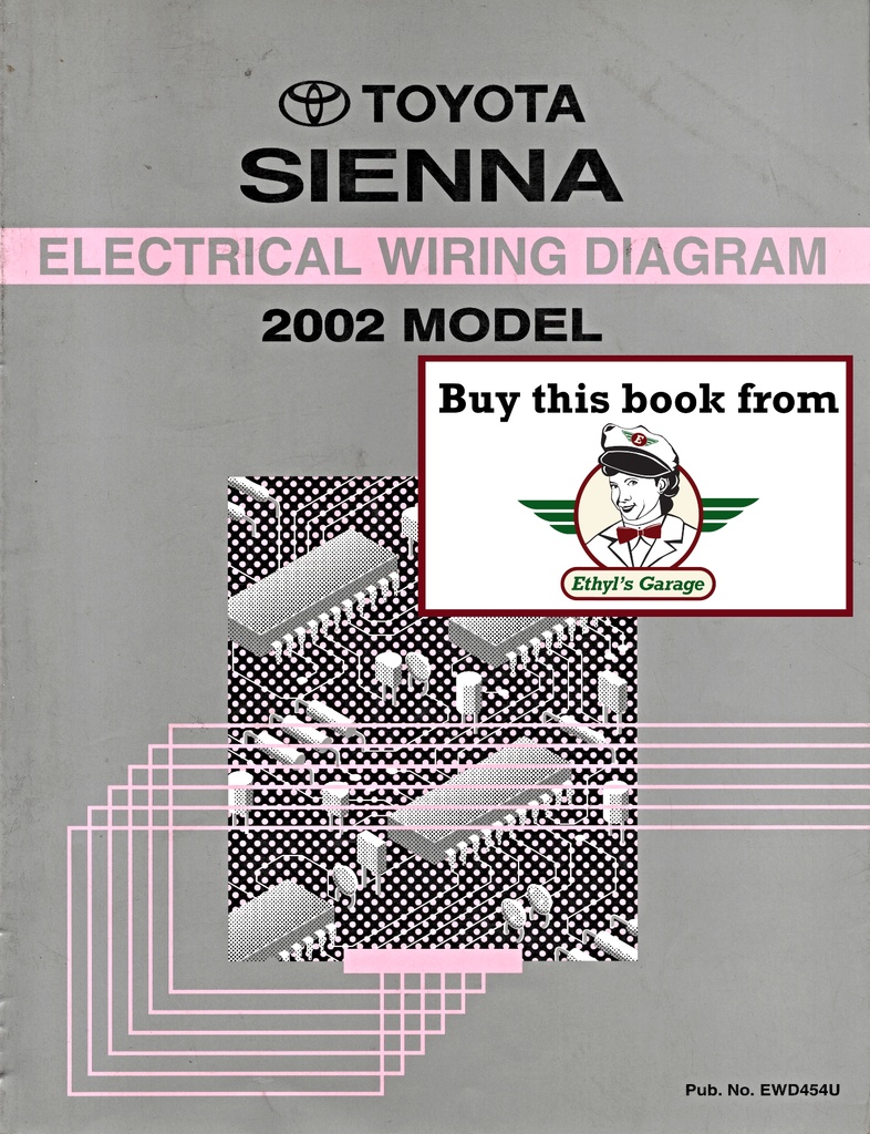 2002 Toyota Sienna OEM Electrical Wiring Diagram Manual