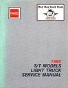 1990 GMC S/T Light Truck Service Repair Manual for S-15 Pickup, Blazer & S-Jimmy