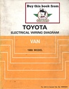 1989 Toyota Van OEM Electrical Wiring Diagram Manual