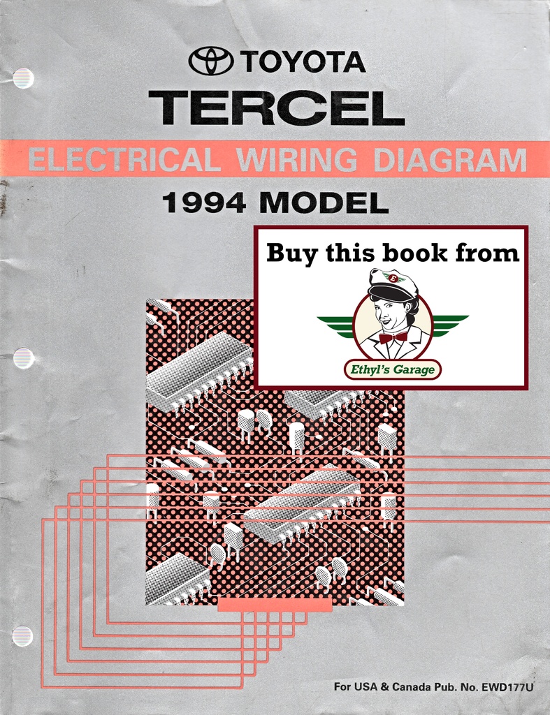 1994 Toyota Tercel OEM Electrical Wiring Diagram Manual