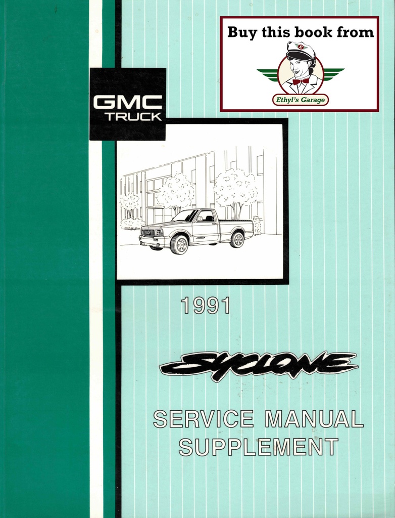 1991 GMC Syclone Factory Shop Service Manual Supplement