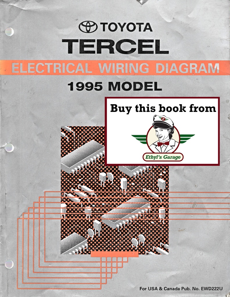1995 Toyota Tercel OEM Shop Service Repair Electrical Wiring Diagram Manual