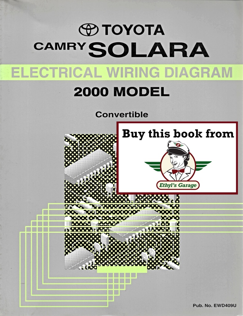 2000 Toyota Camry Solara Convertible OEM Shop Service Repair Electrical Wiring Diagram Manual