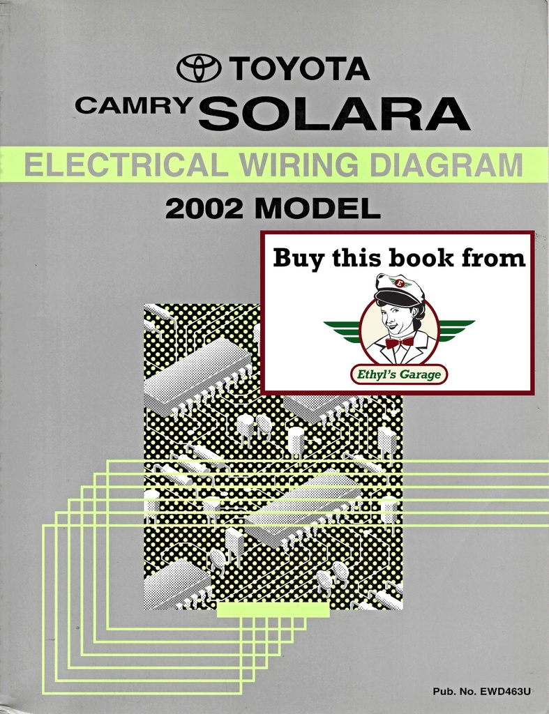 2002 Toyota Camry Solara OEM Shop Service Repair Electrical Wiring Diagram Manual