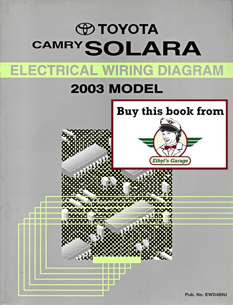 2003 Toyota Camry Solara OEM Shop Service Repair Electrical Wiring Diagram Manual