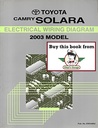 2003 Toyota Camry Solara OEM Shop Service Repair Electrical Wiring Diagram Manual