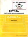 1986 Toyota Corolla FF OEM Electrical Wiring Diagram Manual