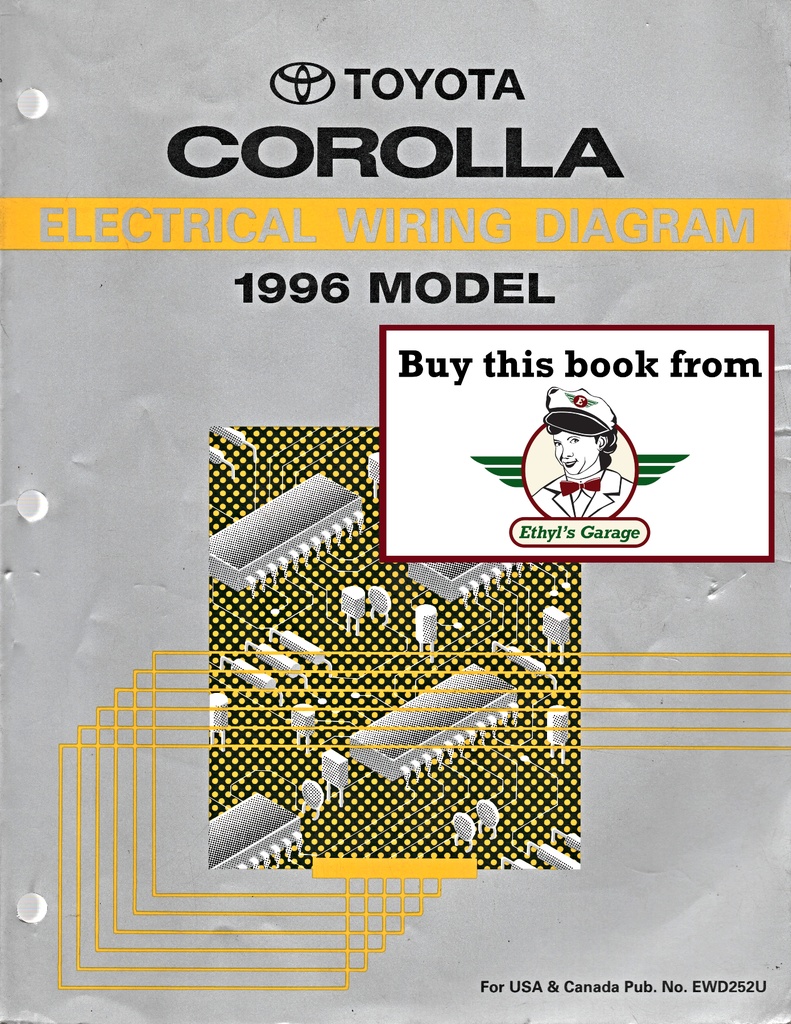 1996 Toyota Corolla AE101 AE102 OEM Shop Service Repair Electrical Wiring Diagram Manual