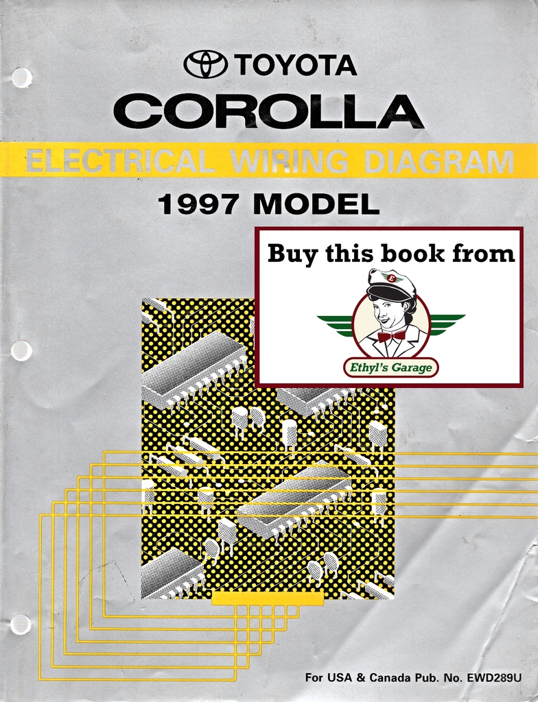 1997 Toyota Corolla AE101 AE102 OEM Electrical Wiring Diagram Manual