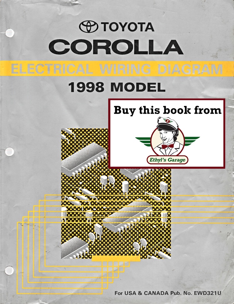 1998 Toyota Corolla ZZE110 OEM Shop Service Repair Electrical Wiring Diagram Manual