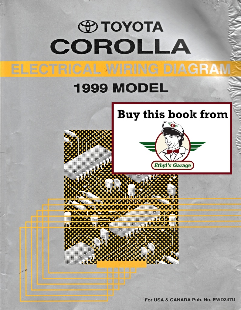 1999 Toyota Corolla ZZE110 OEM Shop Service Repair Electrical Wiring Diagram Manual