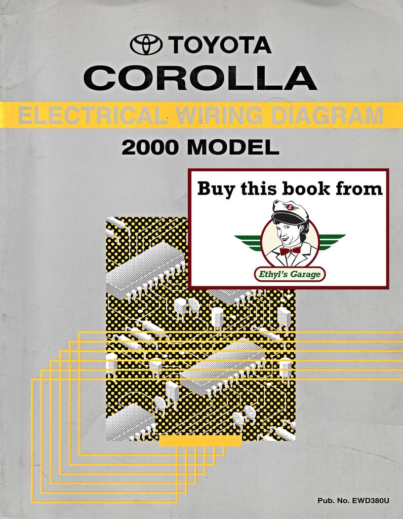 2000 Toyota Corolla ZZE110 OEM Electrical Wiring Diagram Manual