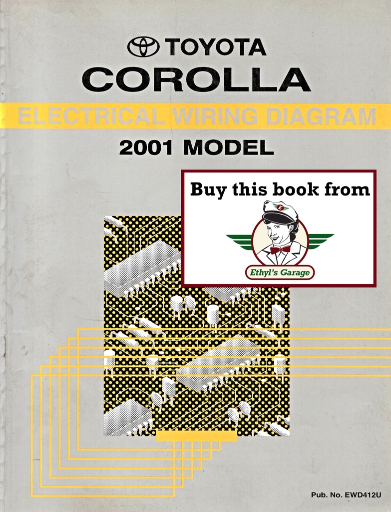 2001 Toyota Corolla ZZE110 OEM Shop Service Repair Electrical Wiring Diagram Manual