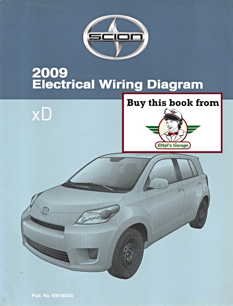 2009 Scion xD ZSP110 OEM Shop Service Repair Electrical Wiring Diagram Manual