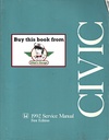 1992 Honda Civic Shop Service Repair Maintenance Manual