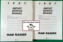 1987 Dodge Ram Raider Shop Repair, Service, & Electrical Manual 2 Vol. Set
