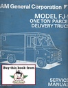 1975 1976 1977 AM General DJ-9 One Ton Parcel Delivery Truck Shop Repair Maintenance Technical Service Manual