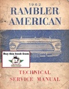 1962 AMC Rambler American Shop Repair Maintenance Technical Service Manual