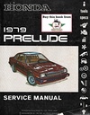1979 Honda Prelude Shop Service Repair Maintenance Manual