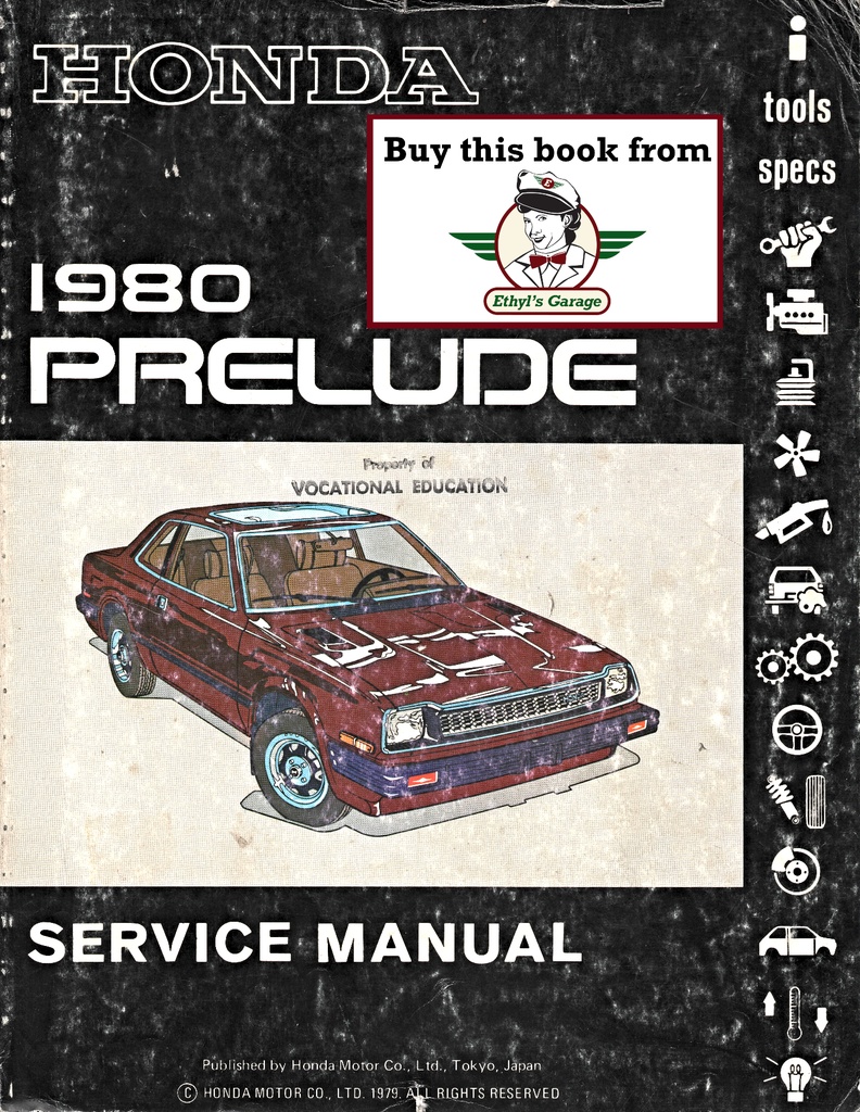 1980 Honda Prelude Shop Service Repair Maintenance Manual